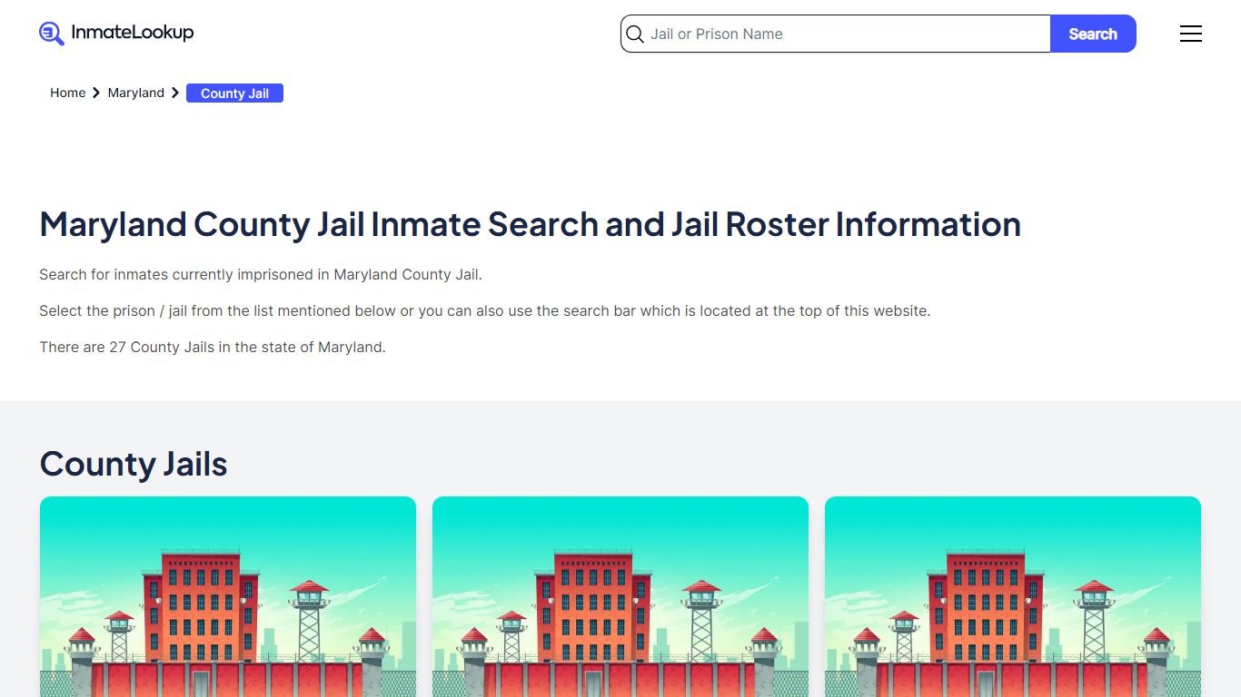 Maryland County Jail Inmate Search - Inmate Lookup